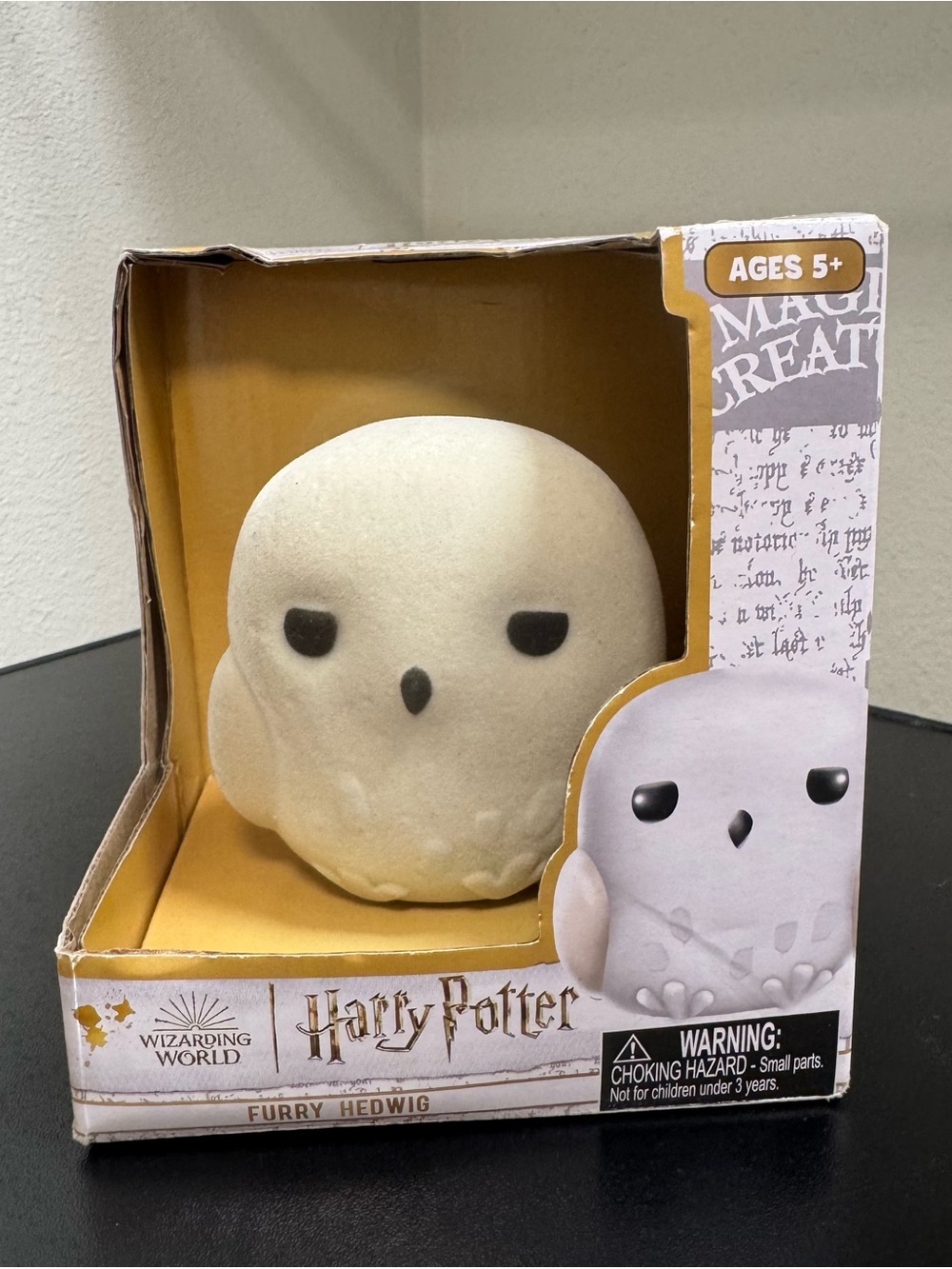 Warner Bros. Harry Potter Furry Hedwig Plush - White with Black Accents